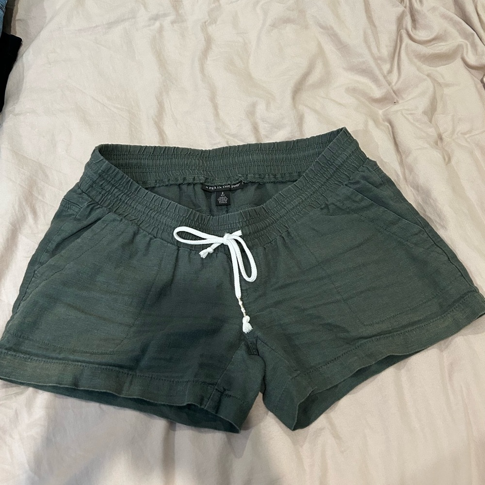 Soft Green Maternity Shorts